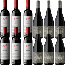 LANGTONS PENFOLDS Bin 8 Shiraz Cabernet and DANDELION VINEYARDS Firehawk Of Mclaren Vale Shiraz Bundle 12 Pack MV Case